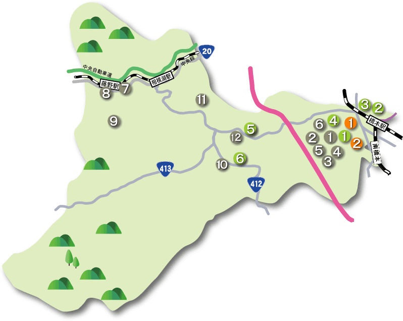 相模原市緑区の地図